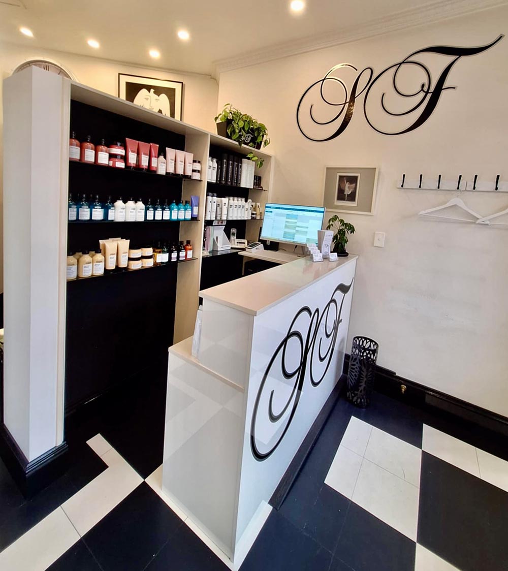 salon reception desk